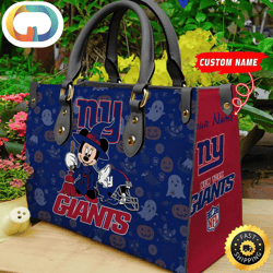 New York Giants NFL Minnie Halloween Women Leather Hand Bag