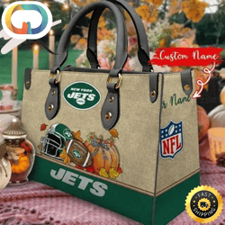New York Jets Autumn Women Leather Hand Bag