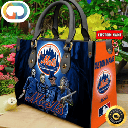 New York Mets MLB Halloween Women Leather Hand Bag