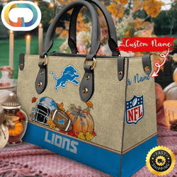 NFL Detroit Lions Autumn Women Leather Bag