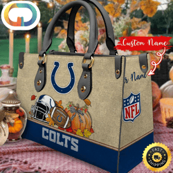 NFL Indianapolis Colts Autumn Women Leather Bag