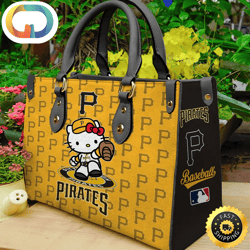 Pittsburgh Pirates Kitty Women Leather Hand Bag