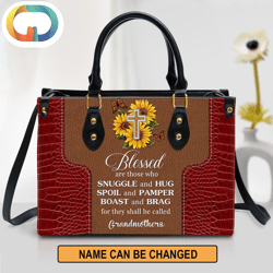 Sunflower Personalized Leather Bag