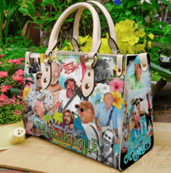 Jimmy Buffett Leather Bag, Jimmy Buffett Bags And Purses, Leather Handbag, Gift for Mom, Gift For Lover