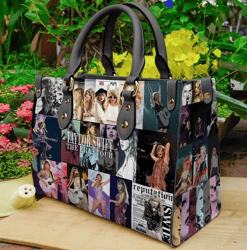 Taylor Swift Quotes Collection Leather Handbag, Women Leather Hand Bag, Personalized Handbag, Women Leather Bag