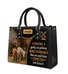 Destiny Guides Our Fortunes More Favourably Than We Could Leather Handbag,Women Bags,Custom Leather Bag, Gift For Her