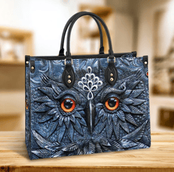 Owl Leather HandBag, Gift For Owl Lovers, Leather Hand Bag, Women Leather Bag, Gift For Her