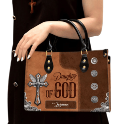 Personalized Daughter Of God Leather Handbag, Women Leather Handbag, Christian Gifts, Gift For Her