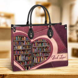 Book Lover Leather Bag, Best Gifts For Book Lovers, Women's Pu Leather Bag, Gift For Mom