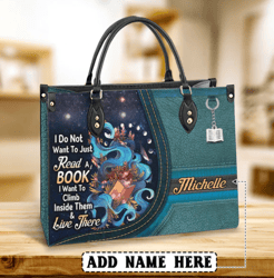 Personalized Book I Do Not Want To Just Read A Book Leather Bag, Women's Pu Leather Bag, Best Mother's Day Gifts