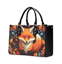 Fox Design Handbag, Naturecore Handbag, Gift for Nature Lover, Cottagecore Purse, Ladies Leather Purse, Premium Handbag