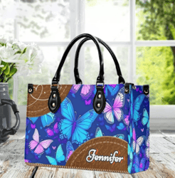 Personalized Whimsical Handbag, Custom Butterfly Handbag, Butterfly Print Purse, Mother's Day Gift, Spring Handbag