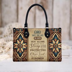 Christianartbag Handbags, God Says You Are Leather Handbag, Gifts For Women,Personalized Bags, Christianart Handbag