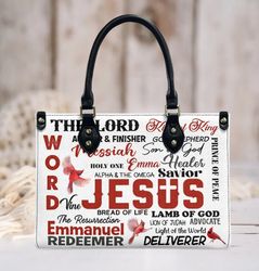 Jesus The Lord King Of King Leather Handbag, Leather Handbag, Gifts For Women, Personalized Bags