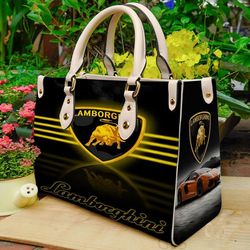 Lamborghini Women Leather Hand Bag, Car Leather Handbag Gift