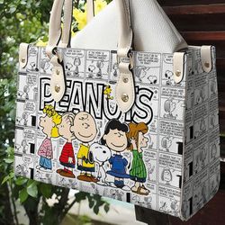 Snoopy Comic Women Leather Hand Bag