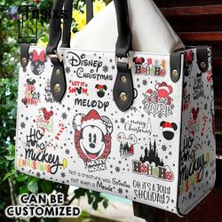 Mickey mouse lover leather bag, Women Leather Hand Bag, Disney Mickey Leather Handbag, Mickey Leather Handbag