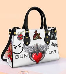 Bon Jovi Women Leather Handbag, Bon Jovi Handbag For Women, Gift For Women Leather Handbag