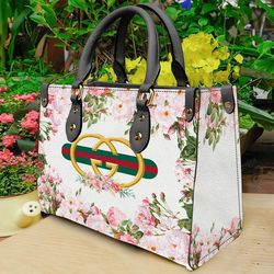 Gucci Floral Luxury Brand Women Leather Handbag, Gucci Floral Leather Handbag, Floral Leather Handbag