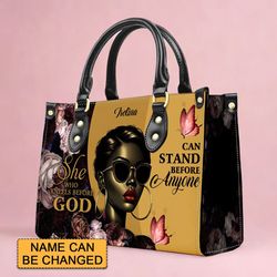 Personalized Empowerment Leather Handbag - Stand Boldly Christianartbag Custom Leather Handbag