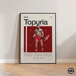 ilia topuria poster, ufc poster, mma poster, boxing poster, sports poster, midcentury modern, motivational poster, sport