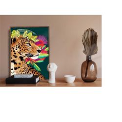 tiger canvas, tiger wall art, tiger wall decor,