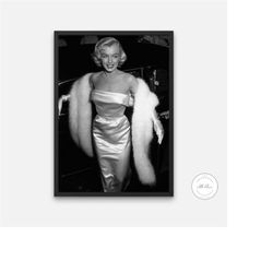 Black and White Marilyn Monroe Poster DIGITAL PRINT,