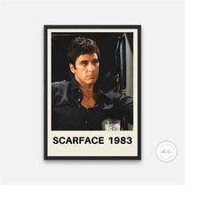 Scarface Poster DIGITAL PRINT, Retro Vintage Movie, Vintage