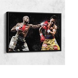 floyd mayweather vs manny pacquiao poster boxing hand