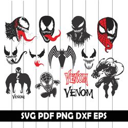 Venom SVG, Venom Clip Art, Venom Cut File, Venom Vector, Venom Png, Venom Eps, Venom Dxf, Venom clipart, Venom Pdf