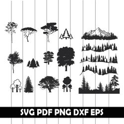 Forest svg bundle, woodland Svg, Forest Clipart, Woodland CLipart, Forest Png, Forest Eps, Forest Dxf