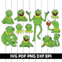 Kermit The Frog Layered Svg, Kermit The Frog Svg, Kermit The Frog Clipart, Kermit The Frog Dxf, Kermit The Frog Eps