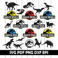 Jurassic Park Bundle SVG, Jurassic Park Clipart, Jurassic Park Vector, Jurassic Park Eps, Jurassic Park Dxf, Dino Svg