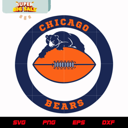 Chicago Bears Circle svg, nfl svg, eps, dxf, png, digital file