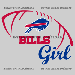 Bills Girl Svg,Nfl svg, Football svg file, Football logo,Nfl fabric, Nfl football
