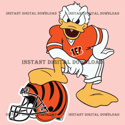 Cincinnati Bengals Donald Duck Svg,Nfl svg, Football svg file, Football logo,Nfl fabric, Nfl football