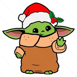 Christmas Baby Yoda, Christmas Svg, Xmas Svg, Baby Yoda Svg, Christmas 2020, Baby Yoda Star Wars, Christmas Yoda, Santa