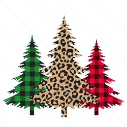 Leopard And Plaid Christmas Tree, Christmas Svg, Merry Christmas, Christmas 2020, Xmas Svg, Christmas Gift, Christmas De
