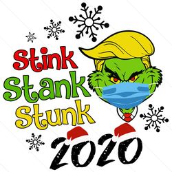Stink Stank Grinch Ornament,Christmas Svg,Trump Grinch Quarantine 2020, Grinch 2020,Quarantine Xmas 2020,Gag Ornament, g