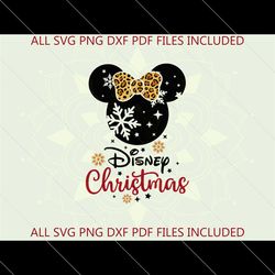 Disney Christmas Leopard Mickey Head, Christmas Svg, Xmas Svg, Leopard Minnie, Disney Svg, Mickey Svg, Christmas Mickey,