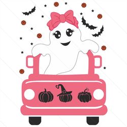 Cute Spook Drive Pink Car Svg, Halloween Svg, Halloween Spook Svg