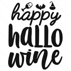 Happy Hallo Wine Svg, Halloween Svg, Halloween Wine Svg