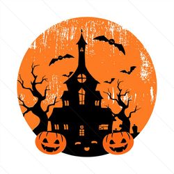 Haunted House Pumpkin Svg, Halloween Svg, Halloween Pumpkin Svg