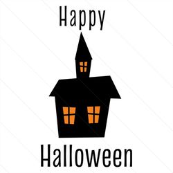 Happy Halloween Castle Svg, Halloween Svg, Halloween Witch Svg