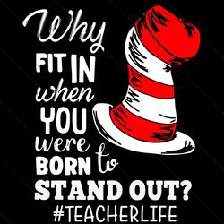 Teacher Life Dr Seuss Cat In The Hat SVG Files for Cricut
