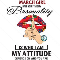 March Girl Birthday Woman SVG Cutting Digital Files