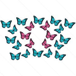 Butterfly Starbucks Full Wrap Cup SVG Digital Files