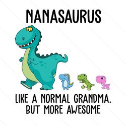 Nanasaurus Like A Normal Grandma But More Awesome Svg, Nanasaurus Svg, Nana Dinosaur Svg, Dinosaur Svg, Nana Svg, Cool N