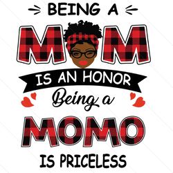 Being A Mom Is An Honor Being A Momo Is Priceless Svg, Mothers Day Svg, Black Mom Svg, Black Momo Svg, Being A Mom Svg,