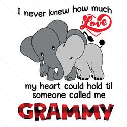 Never Knew How Much Love My Heart Could Hold Grammy Svg, Mothers Day Svg, Grammy Svg, Call Me Grammy, Grandkid Svg, Elep